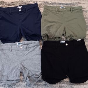 Old Navy Kids Stretch Shorts Set - Navy, Olive, Heather Gray & Black
